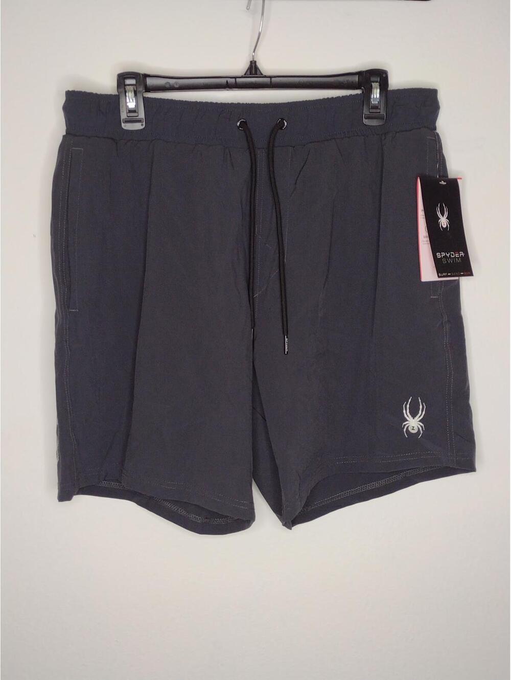 NWT Spyder Men's Charcoal Swim Trunks Size XL